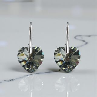 Tip na darček 147 - Strieborné náušnice srdcia Crystal Silver Night 14mm💎 #náušnice #doplnky #predievcata #nausnice...