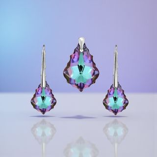 mSperk.sk #darcek #damske #náušnice #doplnky #predievcata #nausnice #dnesnosim #nahrdelnik 💎 Strieborný set Barok Crystals...