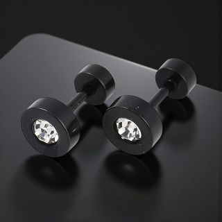 mSperk.sk - Tip na darček č. 151🤩 ⚫ Okrúhle skrutkovacie náušnice so zirkónom – čierne, 6 mm Moderné, elegantné a...