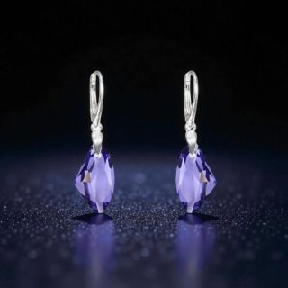 mSperk.sk - Tip na darček č. 157🤩 💜 Elegantné dámske strieborné náušnice Galaktik Tanzanite Zvodné a žiarivé ako nočná...